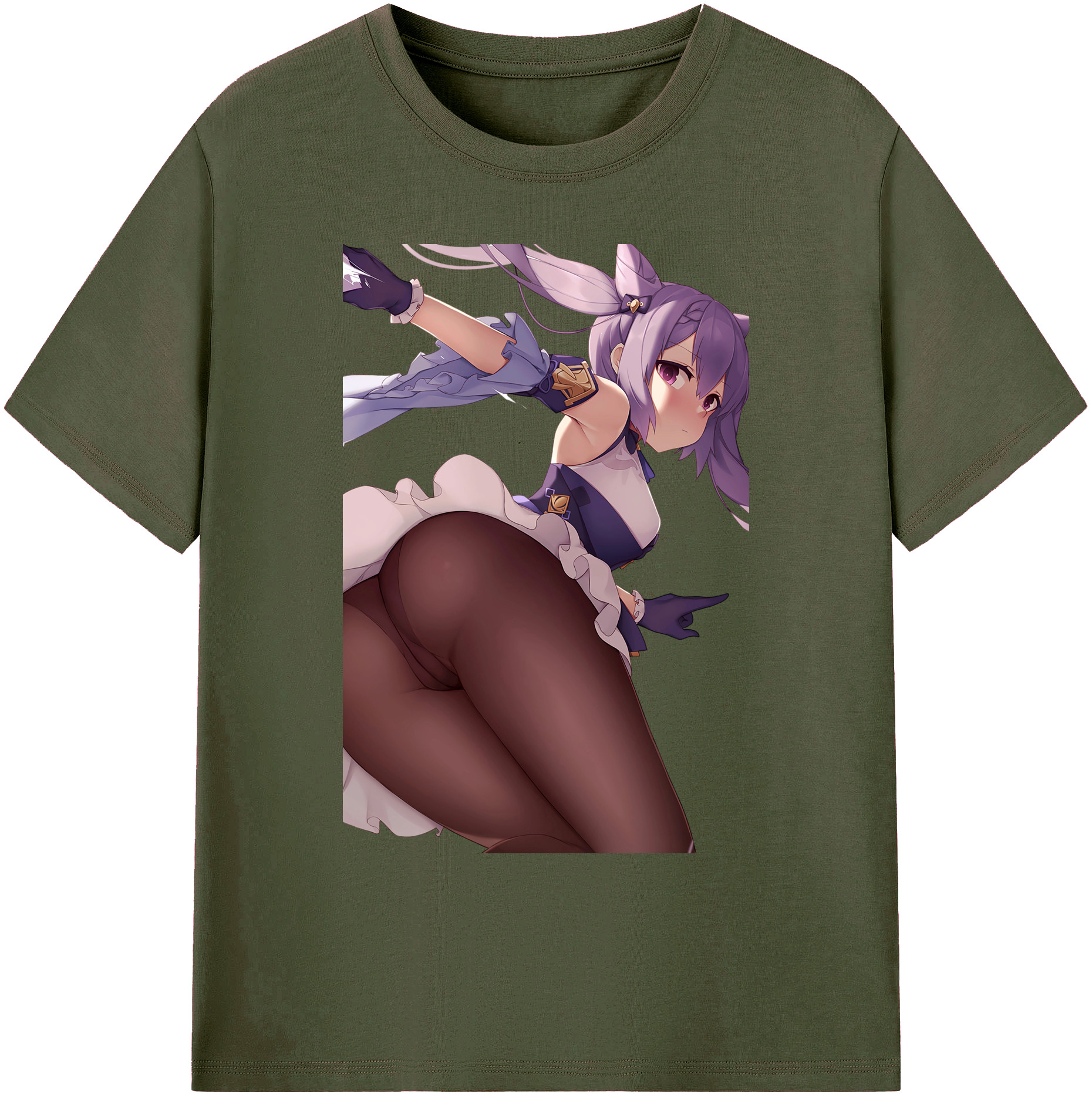 げんし神 刻晴 こくせい genshin Kokusei 綿100％ メンズ半袖Tシャツ｜肌触りやわらか＆通気性